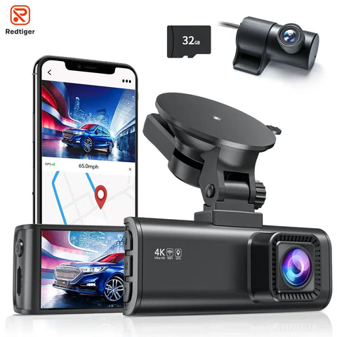 REDTIGER 4K Dash Camera – Advanced Car DVR with WiFi & GPS