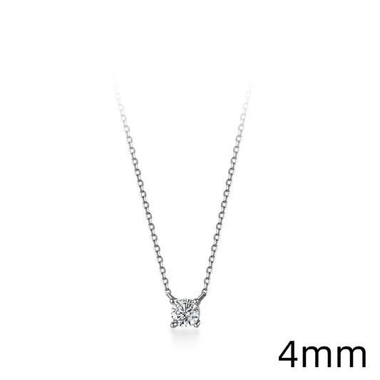 Modian 925 Sterling Silver Geometric Zircon Pendant Necklace