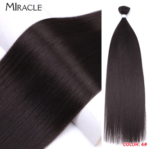 MIRACLE Straight Hair Extensions Synthetic Hair Bundles
