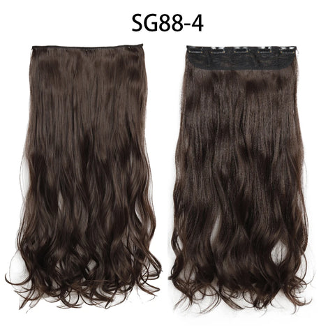 Long Straight Hairstyle 5 Clip Natural Hair Extension