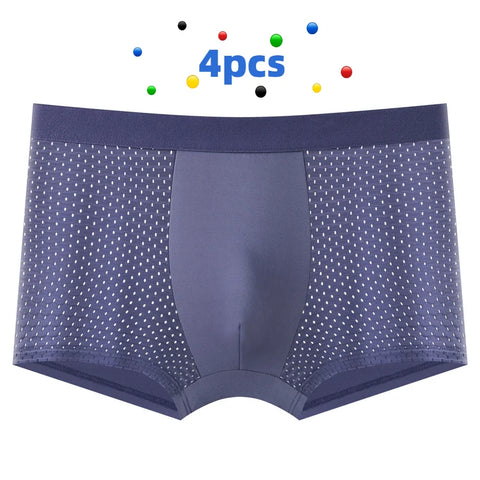 4 stuks ademende mesh herenondergoedboxers