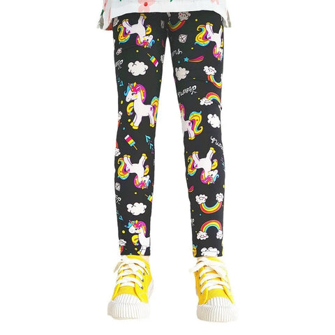 Cute Flower Print Girls Leggings
