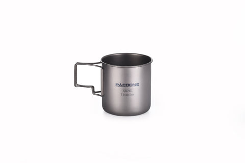 PACOONE Titanium Camping Mug - Lightweight Travel Cookware for Outdoor Adventures
