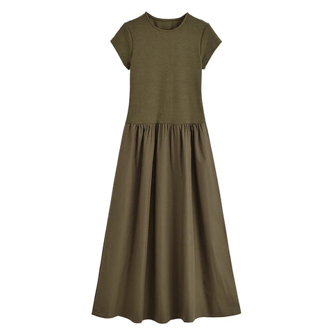 TRAF 2025 Pleated Long Dresses for Women
