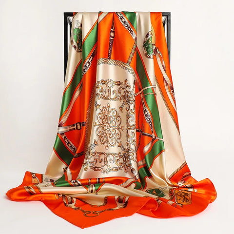 Elegant Silk Square Scarf for Women