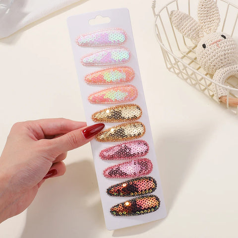 10 stuks/set Koreaanse feestpailletten BB-clips - handgemaakte haaraccessoires voor kinderen