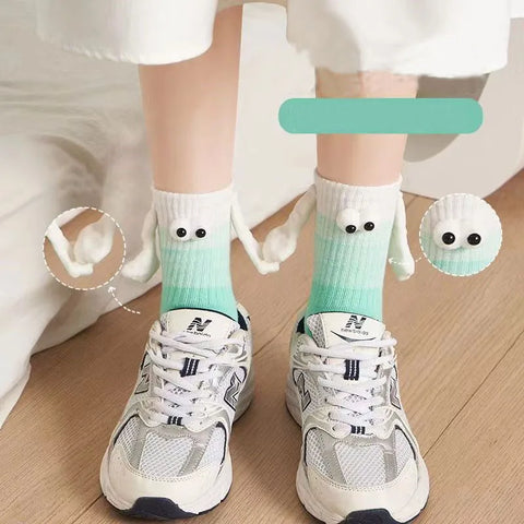 Cute Magnetic Hand Grip Socks for Women - Fun Couple Socks