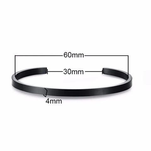 Stylish 3-10MM Cuff Bracelets for Men & Women - Gold, Silver, Black Stainless Steel Bangles