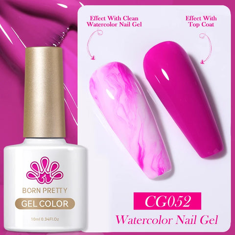 BORN PRETTY 10ml Clear Blooms Gel Polish for Marble Nail Art