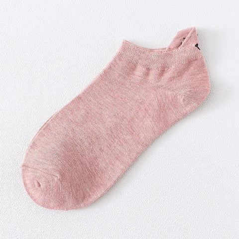 Happy Ladies Cartoon Smiley Face Ankle Socks - Comfortable & Breathable Boat Socks