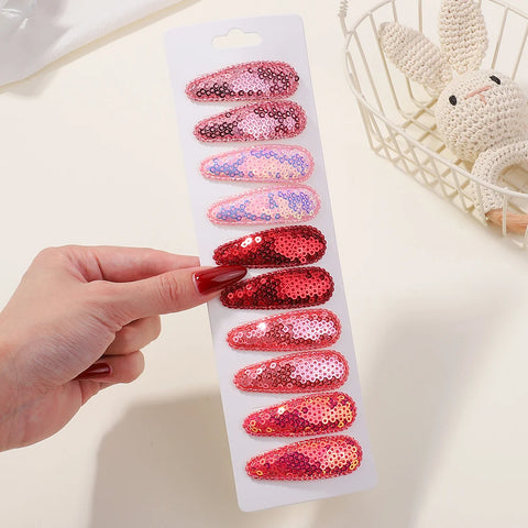 10 stuks/set Koreaanse feestpailletten BB-clips - handgemaakte haaraccessoires voor kinderen