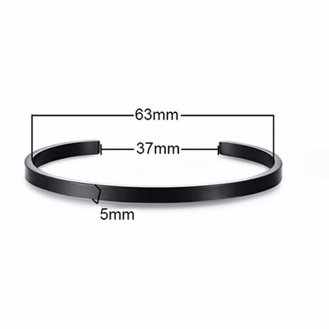 Stylish 3-10MM Cuff Bracelets for Men & Women - Gold, Silver, Black Stainless Steel Bangles