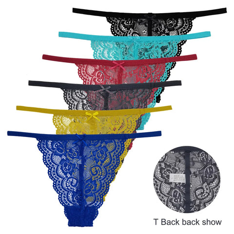 5 PCS/SET Sexy Women's Thongs - Transparent G-String Underwear