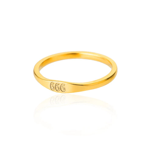 Lucky 11:11 Angel Number Rings for Women - Vintage Stainless Steel Finger Ring - Aesthetic Jewelry Gift