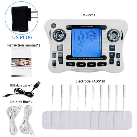 12 Modes EMS Muscle Stimulator & Tens Pulse Massager - Digital Frequency Physiotherapy Machine