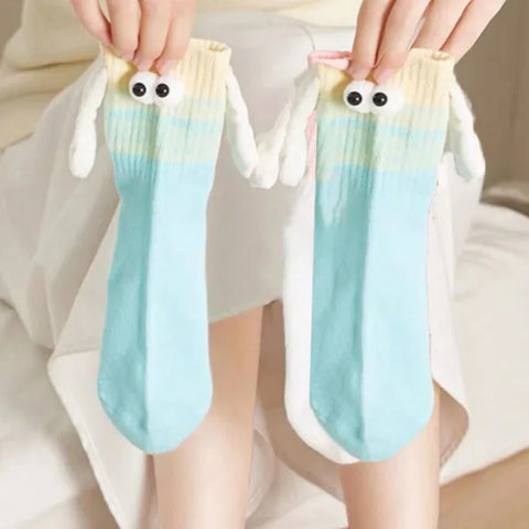 Cute Magnetic Hand Grip Socks for Women - Fun Couple Socks