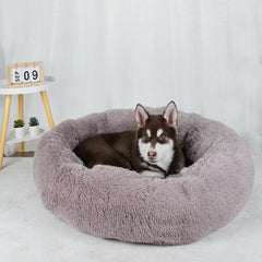 Luxury Plush Dog Bed - Large Washable Pet Furniture for Comfort