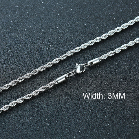 Stylish Punk Cuban Necklaces for Men and Women - Stainless Steel Miami Curb Collar in Silver, Black, and Gold