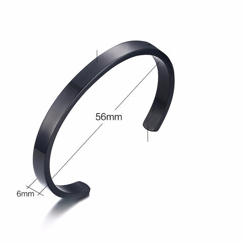 Stylish 3-10MM Cuff Bracelets for Men & Women - Gold, Silver, Black Stainless Steel Bangles