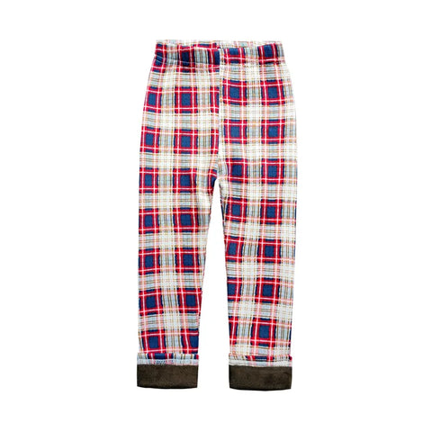Vintage Floral Fleece Leggings for Girls