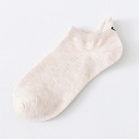 Happy Ladies Cartoon Smiley Face Ankle Socks - Comfortable & Breathable Boat Socks