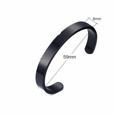Stylish 3-10MM Cuff Bracelets for Men & Women - Gold, Silver, Black Stainless Steel Bangles