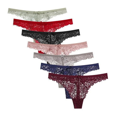 5 PCS/SET Sexy Women's Thongs - Transparent G-String Underwear
