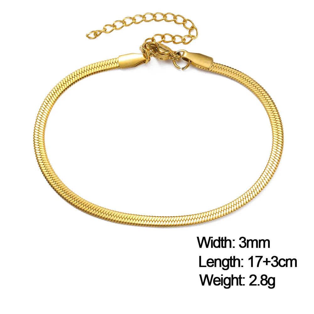 Skyrim Stainless Steel Gold Color Bracelet - Trendy Minimalist Jewelry for Women