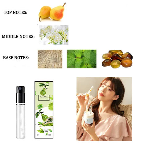 10Pcs/lot 3ml Brand Perfume for Men and Women - JEAN MISS Mini Deodorant Fragrance