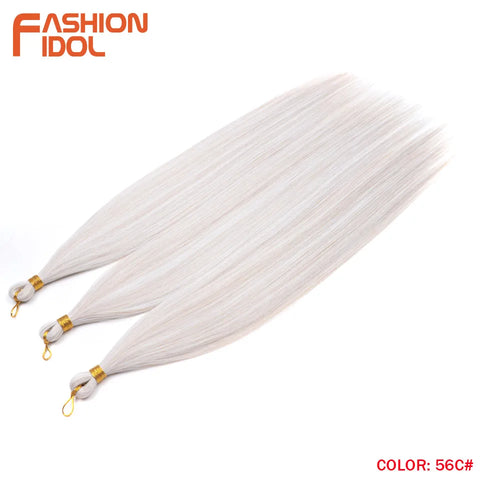 28" 3PCS Ariel Straight Pony Hair Bundles - Ombre Silver Grey