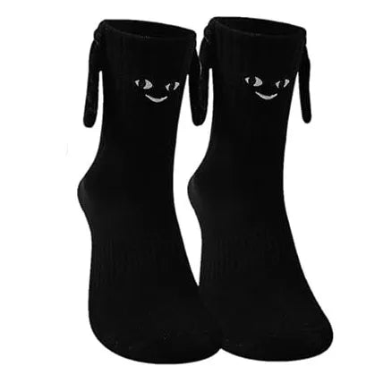 Funny Adult Socks - Magnetic Hand in Hand Solid Color Cartoon Couple Socks for Holidays