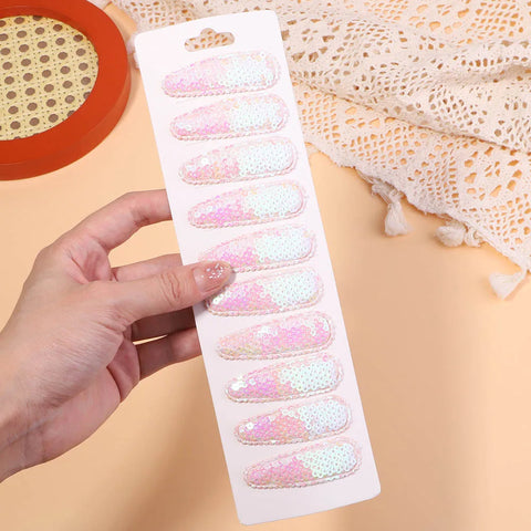 10 stuks/set Koreaanse feestpailletten BB-clips - handgemaakte haaraccessoires voor kinderen