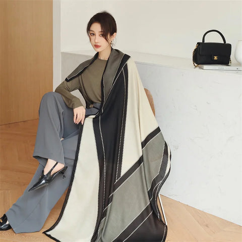 Luxury Cotton Scarf for Women - Stylish Large Shawl