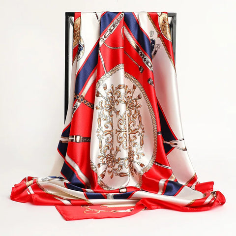 Elegant Silk Square Scarf for Women