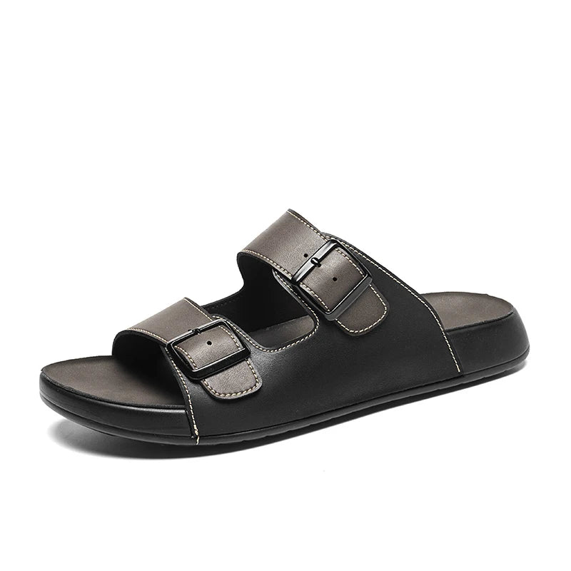 Handmade Leather Slippers for Men - Trendy Flip-flops