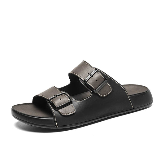 Handgemaakte leren pantoffels voor heren - Trendy slippers