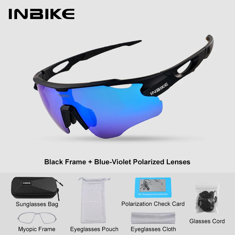 INBIKE Polarized Cycling Glasses with UV400 Protection for Outdoor Sports