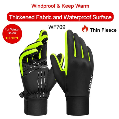 INBIKE Winter Cycling Gloves - Warm, Waterproof, Touchscreen Biking Gloves for Men & Women