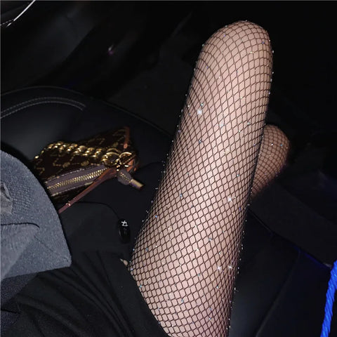 Women's Long Fishnet Black Summer Thigh High Waist Hosiery Body Stockings
