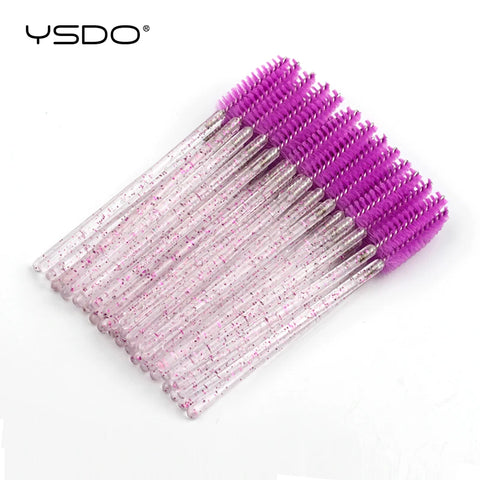 Crystal Eyelash Brushes with Diamond Handle