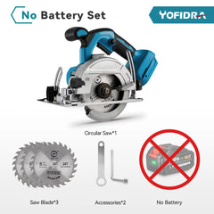 YOFIDRA 10800RPM 5/7 Zoll Elektrische Kreissäge Handheld Multifunktions Wiederaufladbare Schneidemaschine Für Makita Batterie Pin