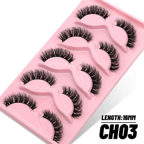 GROINNEYA 3D Faux Mink Lashes – 5/10 Pairs