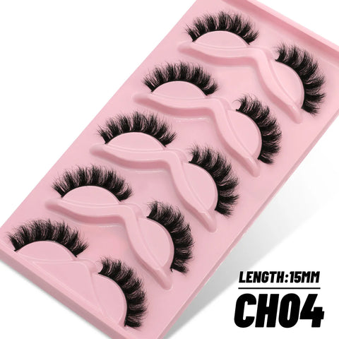 GROINNEYA 3D Faux Mink Lashes – 5/10 Pairs