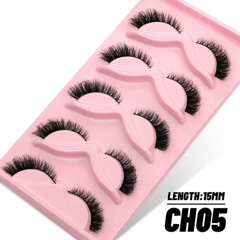 GROINNEYA 3D Faux Mink Lashes – 5/10 Pairs