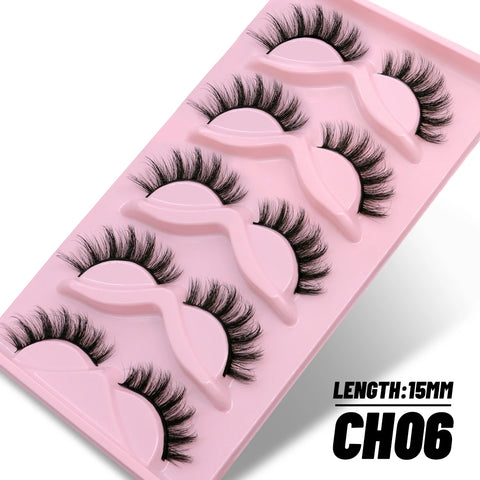 GROINNEYA 3D Faux Mink Lashes – 5/10 Pairs