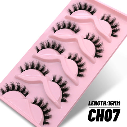 GROINNEYA 3D Faux Mink Lashes – 5/10 Pairs