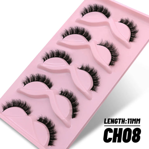 GROINNEYA 3D Faux Mink Lashes – 5/10 Pairs