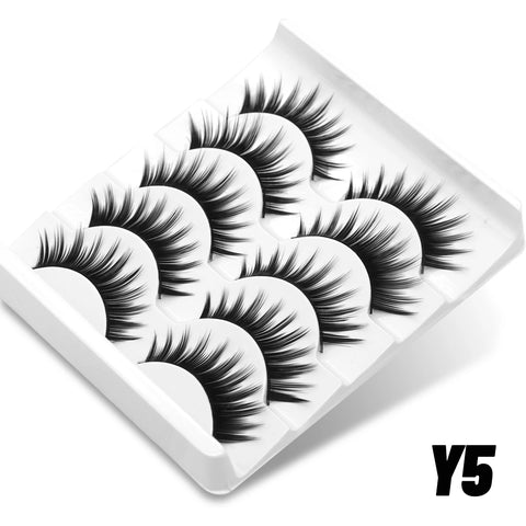 GROINNEYA 3D Faux Mink Lashes – 5/10 Pairs