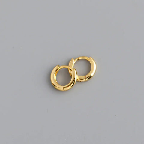 WANTME Real 925 Sterling Silver Minimalist Hoop Earrings