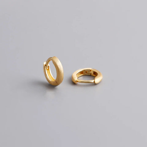 WANTME Real 925 Sterling Silver Minimalist Hoop Earrings